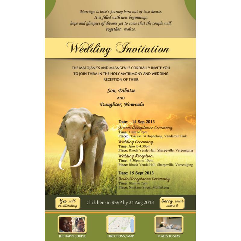 Wedding invitations western cape